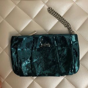 CHRISTMAS SALE 🎄Green bling ✨ Christian Louboutin clutch